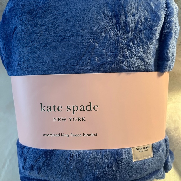 kate spade Other - Kate Spade Oversized Blue Fleece Blanket KING